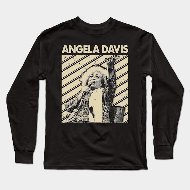 Power to the People Angela Symbolic Tee for Freedom Fighters Long Sleeve T-Shirt by Anime Character Manga